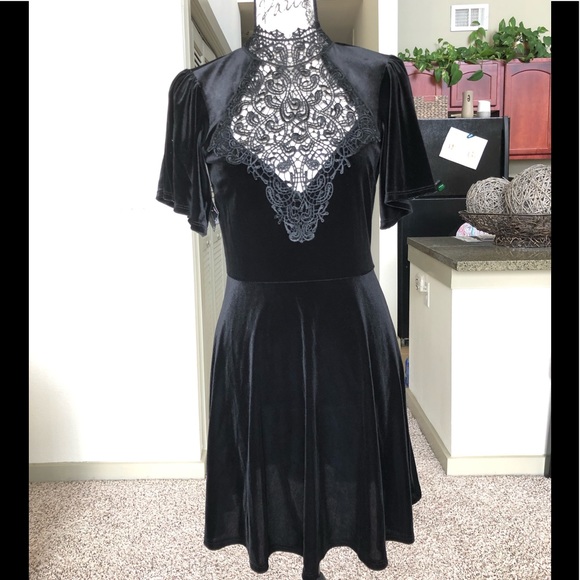 ♣️ Velour Mini Dress ♣️ - Picture 1 of 8